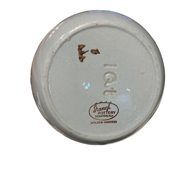 Stangl Pottery VNTG 50s Trenton, NJ “Golden Harvest” Hand-paint Pitcher Blue MCM - Picture 6 of 11